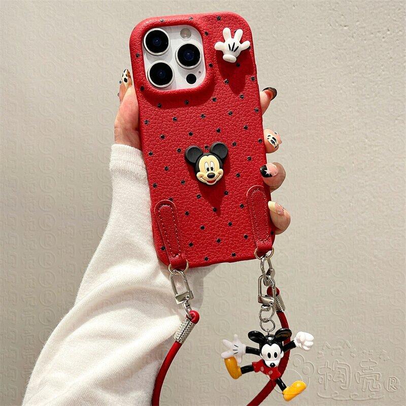

Чохол для мобільного телефону Mickey Apple 16 ProMax IPhone 15 Нова модель 13 Жіночий Apple 14 М який набір Iphone 12 Підвіска Apple 16Promax