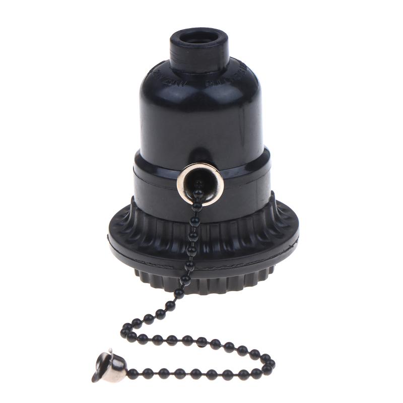 Pull Chain E26 E27 Lamp Socket Adapter Pull Switch Light Bulb Base Tool-Free Install for Home DIY Lighting Projects