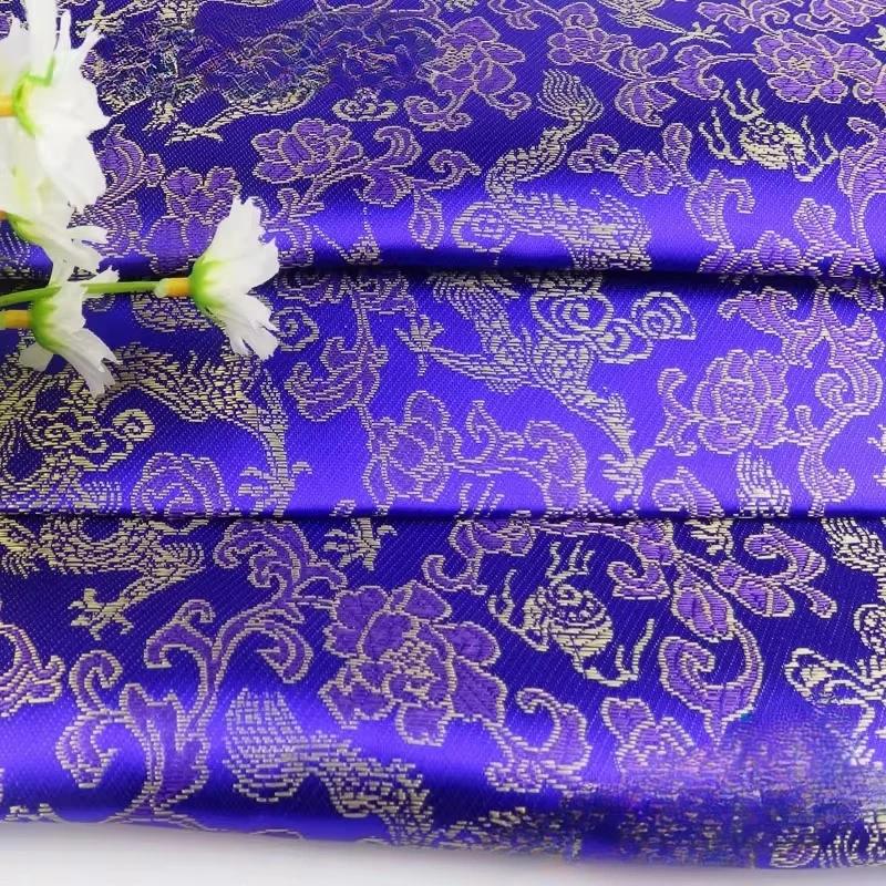 Wide 90cm Dragon Pattern Series of Brocade Fabric for Ancient Hanfu Cosplay Kimono Tang Suit Cheongsam and Silk Brocade Clothing