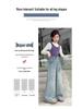 Girls' Embroidered Wide-Leg Denim Pants - Spring & Fall 2026 Junior High Style