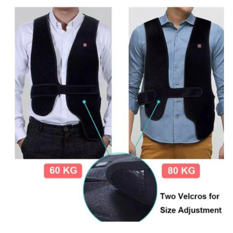 Unisex Graphene Heated V-Neck Vest: One Size Adjustable Electric Heating Vest