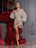 Sparkly Wrap Dress with Neckline ISSA PLUS
