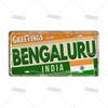 Artisian INDIA CHINA INDONESIAN License Plate Landmark State Metal Sign City Decorative Plaque Wall Decor Garage Bar Pub Club