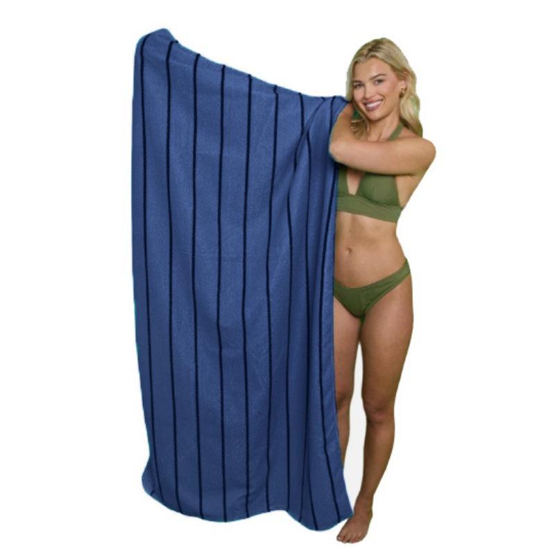 Absorbent Striped Beach Towel Microfiber Large Size Soft Absorbent Bath Towel