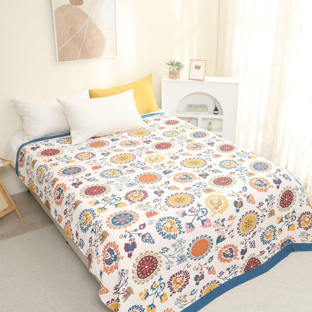 Full Cotton Gauze Blanket: Sofa, Car, Bed Use