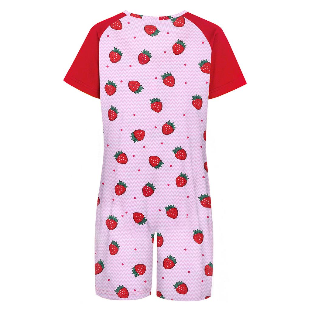 Mono Adorable Estampado Adaptativo para Niños con Necesidades Especiales Cuello Redondo Manga Corta Anti-rozaduras
