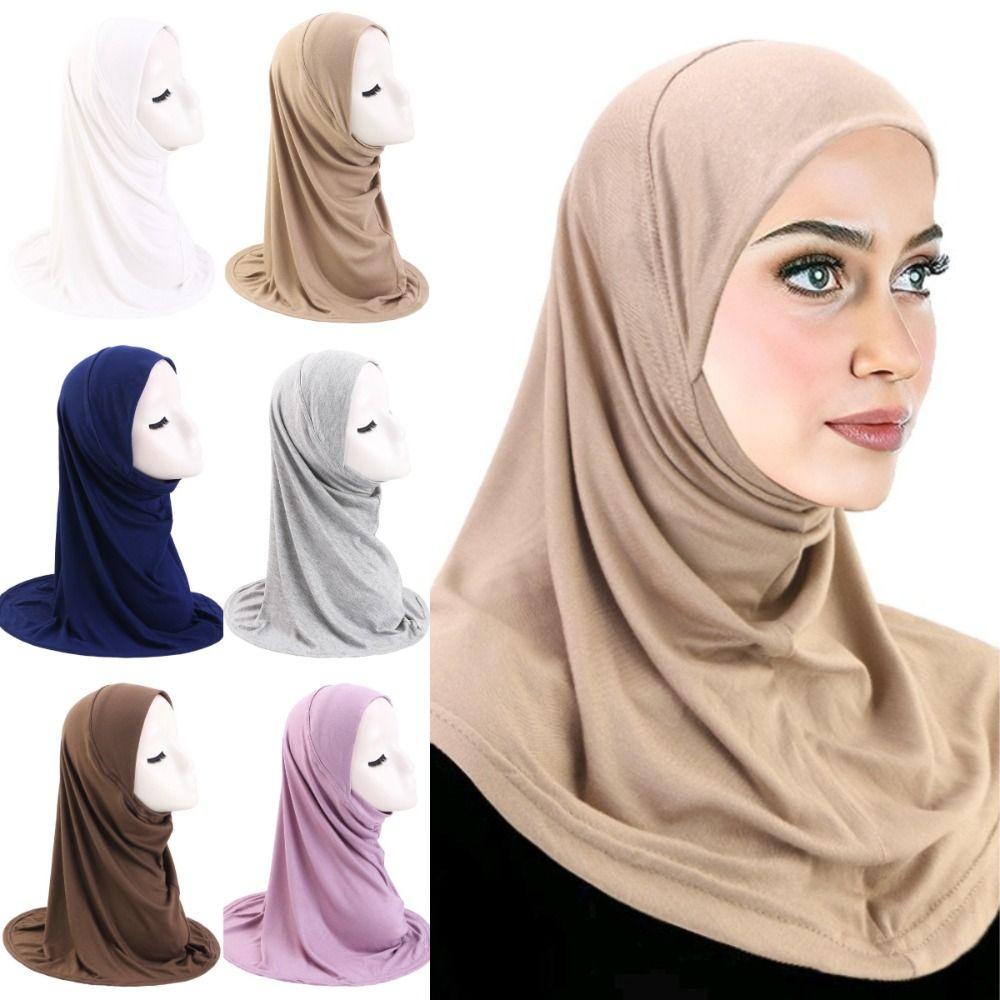 Modal Cotton Islamic Headscarf Rayon Cotton Turban Headband Turbans Muslim Hijab For Women
