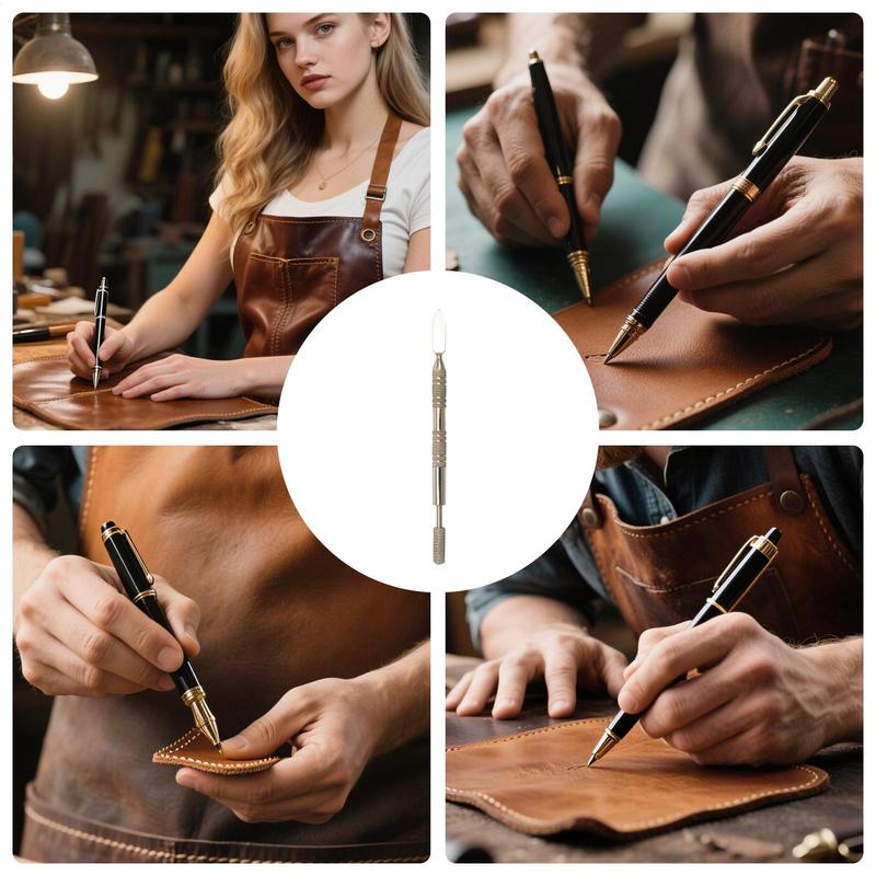 Leather Craft Tool Double Head Edge Oil Gluing Dye Painting Pen Applicator Stick Fast Paint Roller Tool Leather edge oil pen