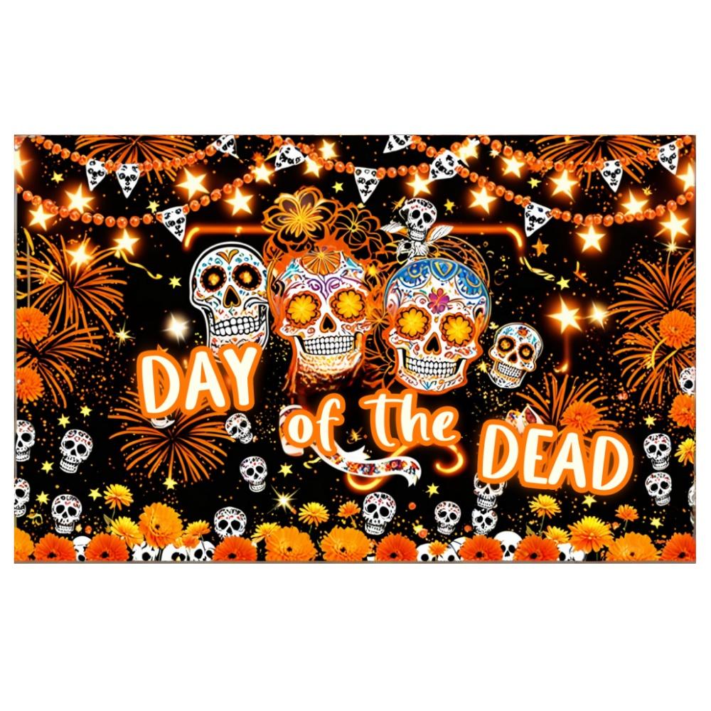 Mexican Katrinas Decoration Day Of The Dead Banner Mexican Dia DE Los Muertos Background Mexico Party Decor Support Customized