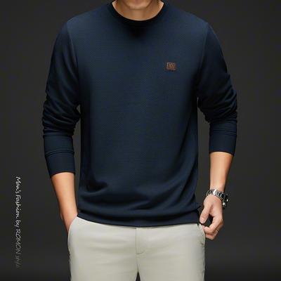 Rudens ir žiemos nauji vyriški megztiniai su apvaliu kaklu Viską atitinkantys megztiniai Vyriški šilti, ilgi „Jons“ viršutiniai apatiniai marškinėliai, vyriški viršutiniai drabužiai