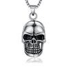 Fongten Skull Necklace For Men Stainless Steel Square Box Chain Necklace Skeleton Collar Choker Male Silver Color Jewelry