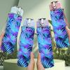 1PC Tropical Blue Palm Leaf Art 750ml Color Plastic Sports Water Bottle Leakproof Flip Straw Lid Suitable for Sports Office Home Use