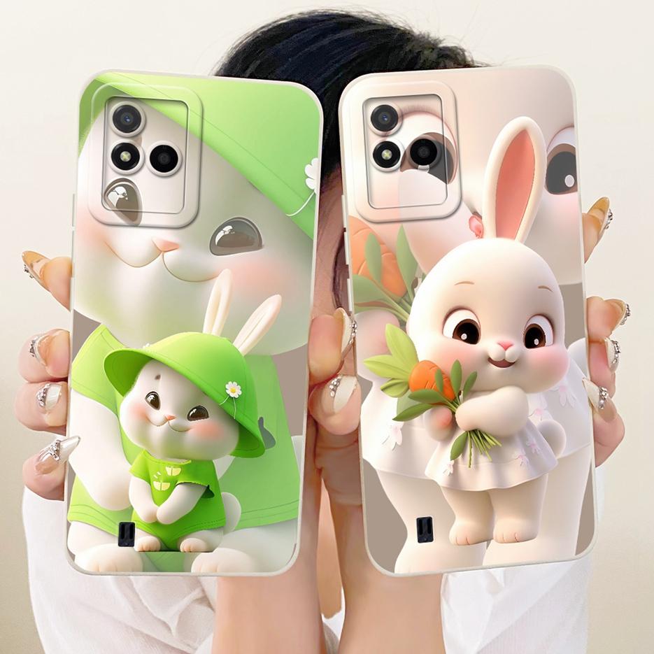 For Realme Narzo 50i Case RMX3235 Cute Rabbit Cartoon Cover Soft TPU Phone Case For Realme Narzo 50A Narzo50 i Back Cover Fundas