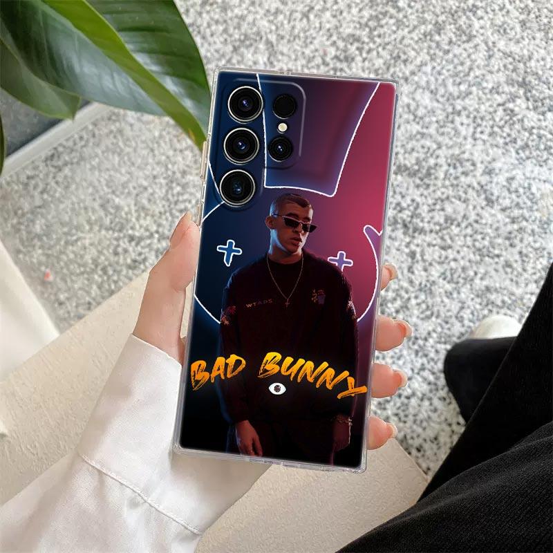 Bad Bunny Heart Rabbit X 100pre Phone Case For Samsung S24 S23 Ultra S22 S20 Plus S21 FE Clear Cases Cover Galaxy S24Ultra Funda
