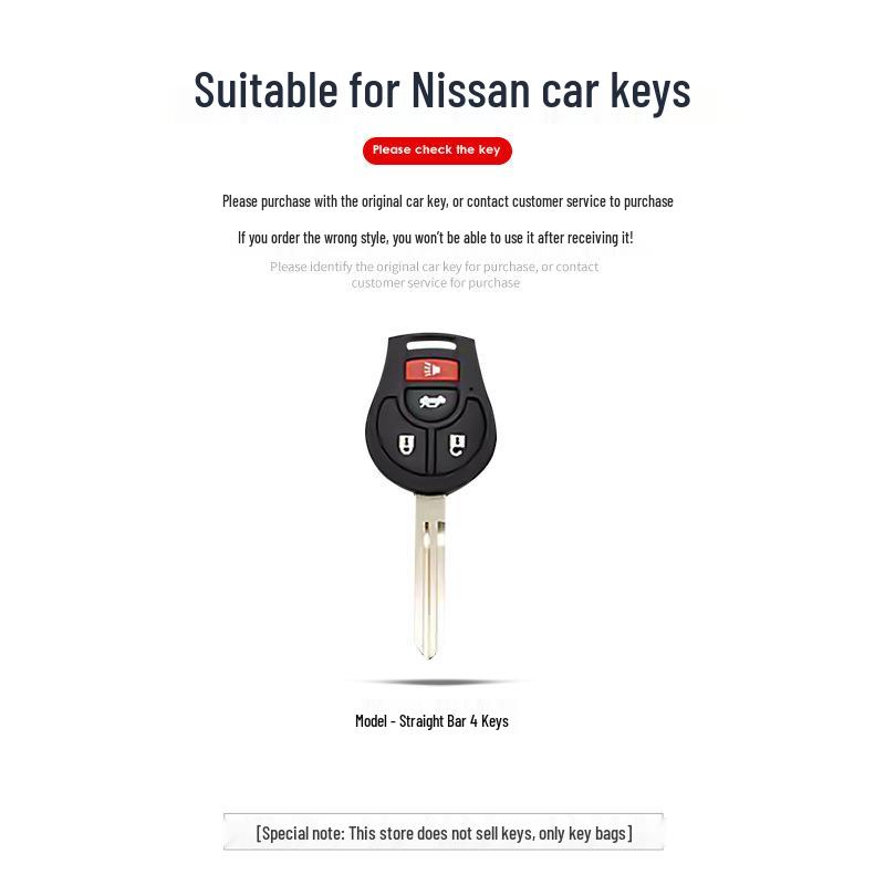Key Case with Buckle for Nissan Sylphy, Tiida, Sunny, and March Models