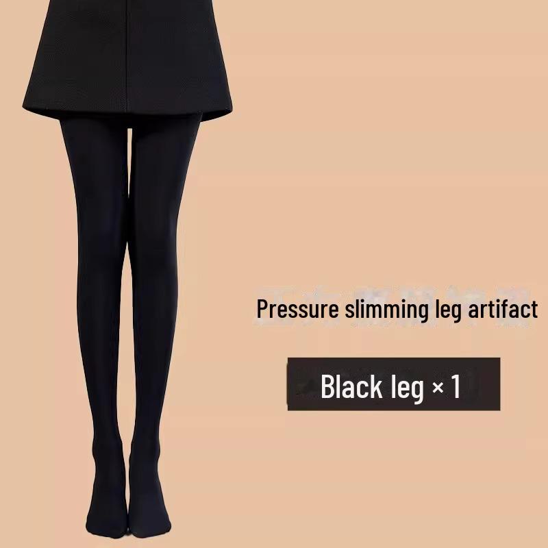 

Женские черные утягивающие колготки для бедер - носки с сильным эффектом сжатия для похудения на осень/зиму. with feet, 3800D чёрный