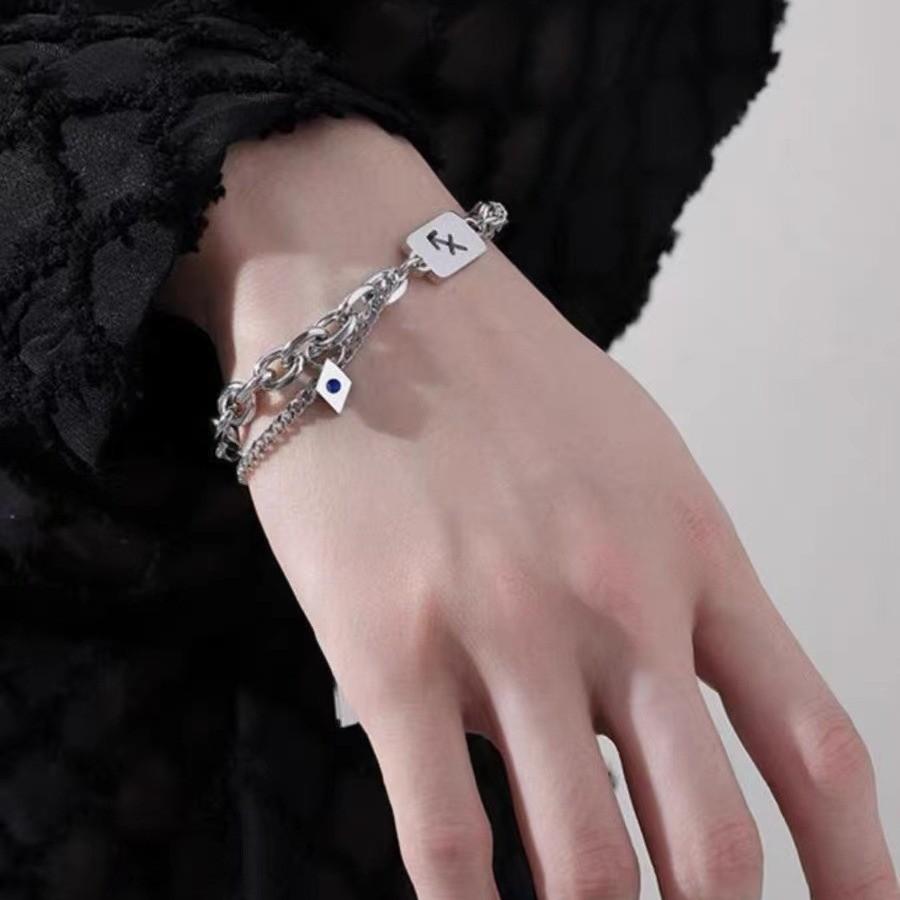 Fashionable Double Layer Titanium Steel Bracelet Minimalist Hipster Accessory Gifting For