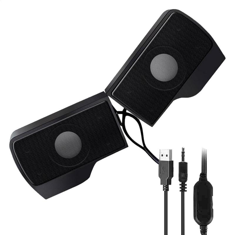 PC Computer Speakers External Clip On Computer Speakers USB Powered Wired Multimedia Mini Soundbar For Computer Laptop Speakers