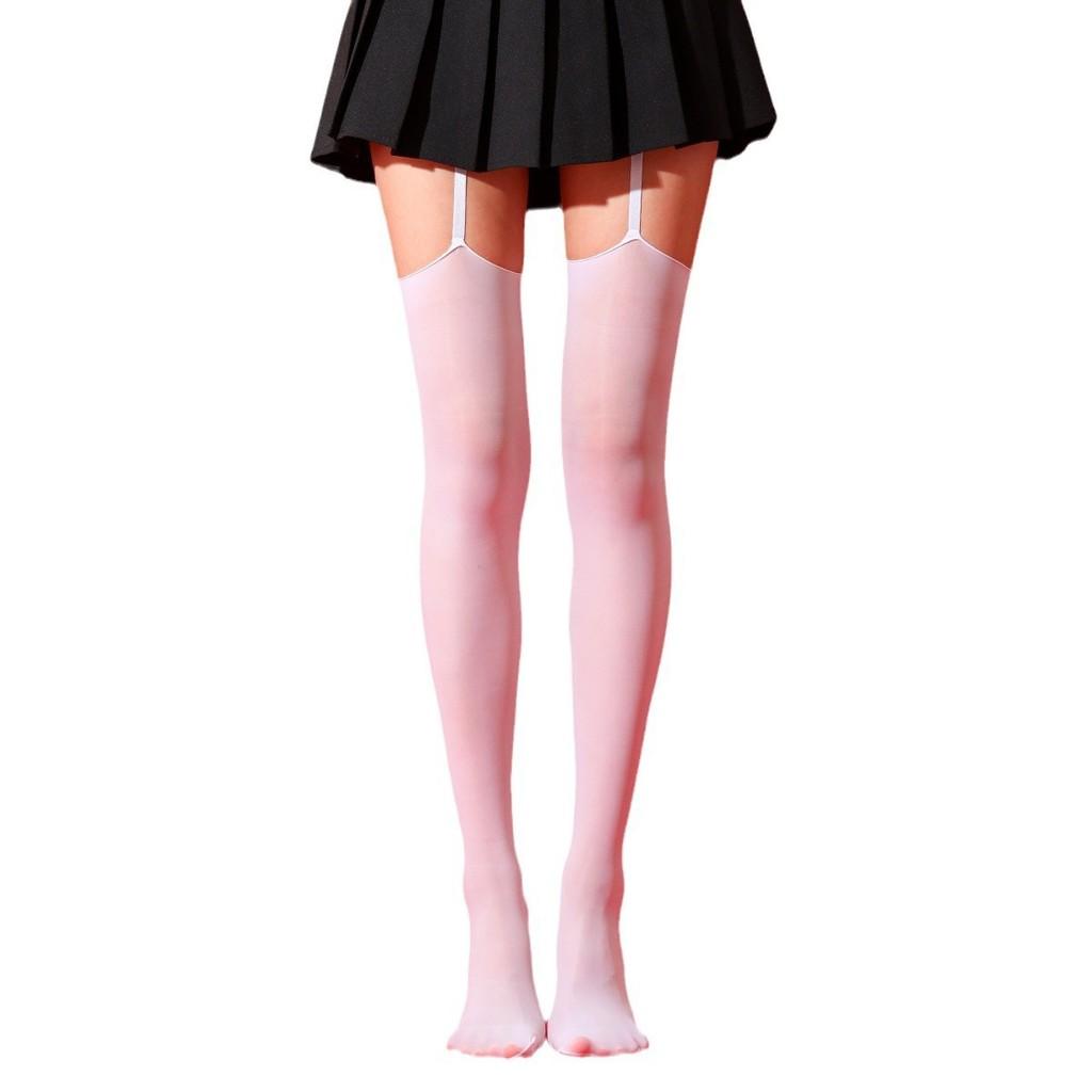Nylon Sheer Tights With Lace Straps For Nightclub And Summer Wear For Women