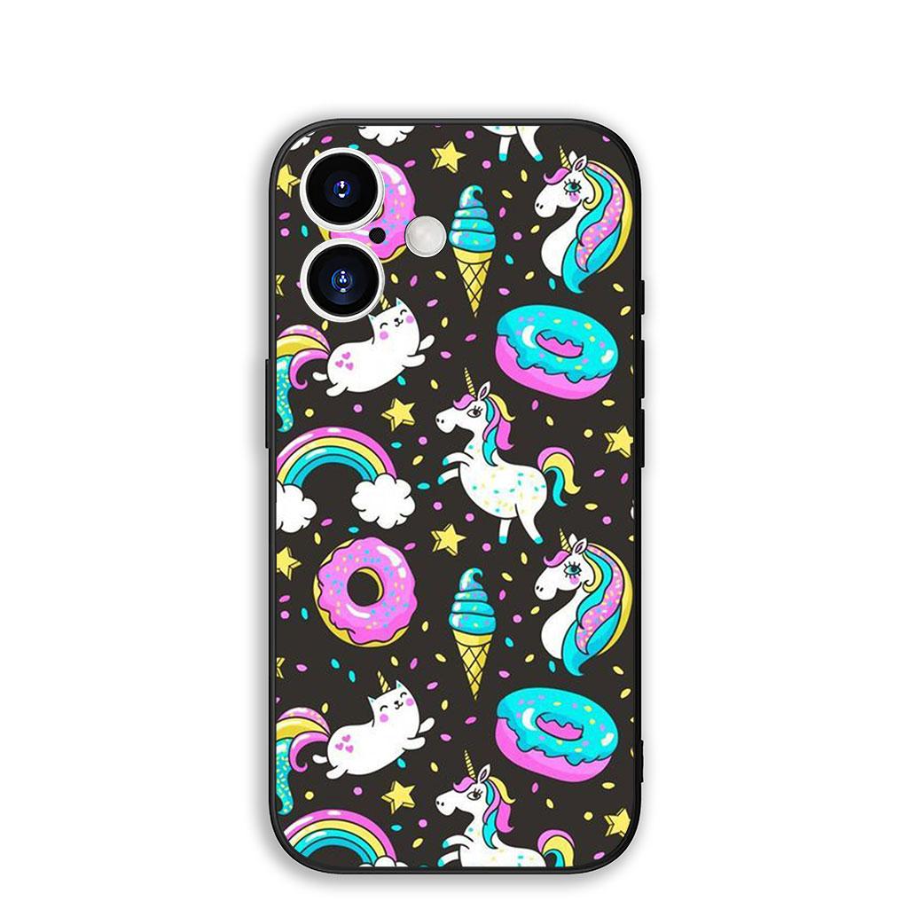 

Cover for Apple iPhone 17 16 Plus 13 12 Pro Max Mini X XR Xs ProMax 16E 15+ 17+ Air Protective Phone Case Unicorn Cartoon Horse iPhone XR