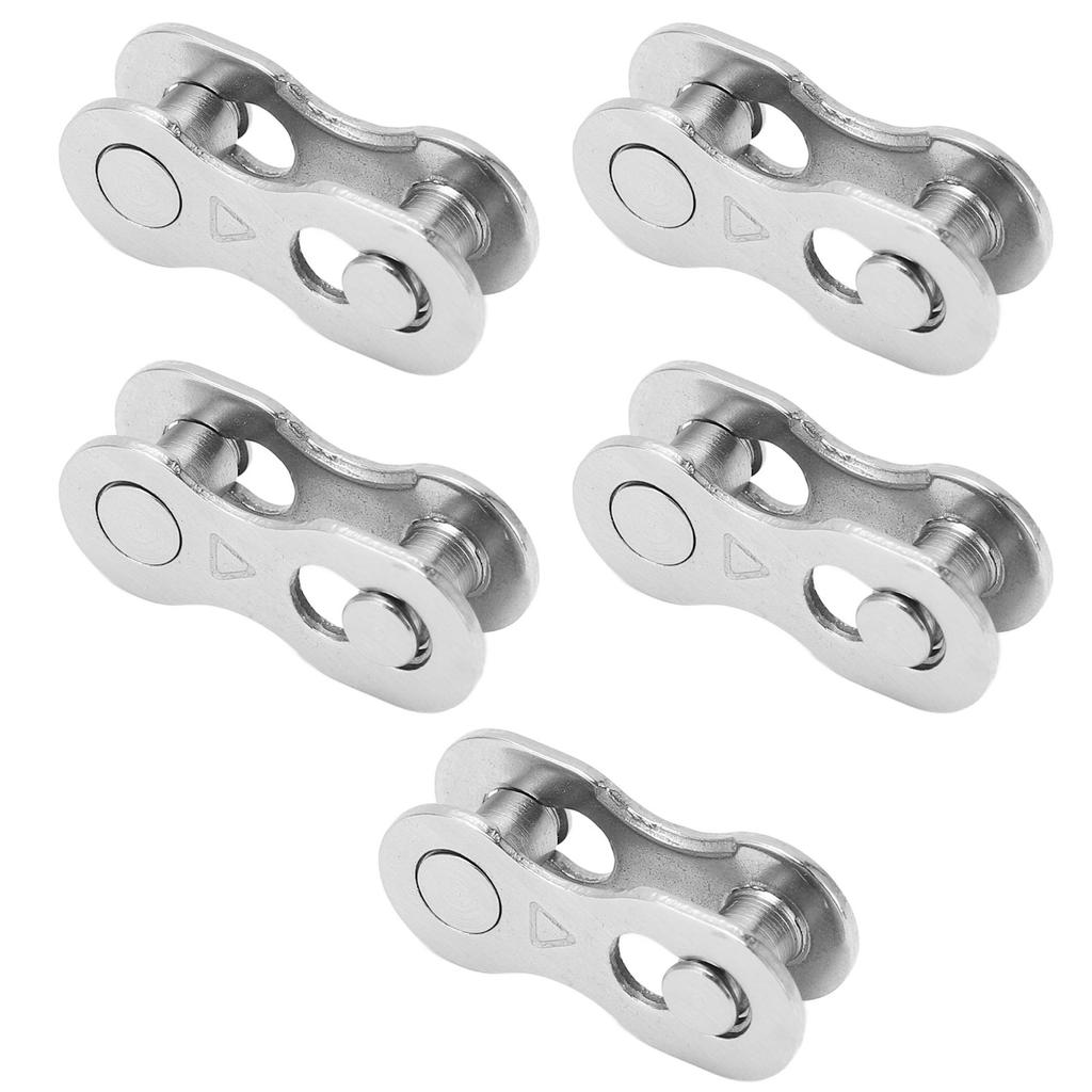 5pairs Bicycle Missing Link Rustproof Steel Quick Release Link Corrosion Resistant Easy Installation Bike Chain Link