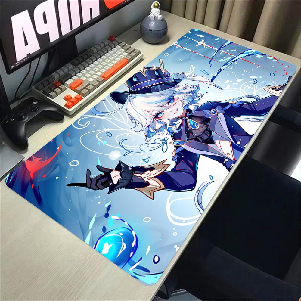 Genshin Impact Furina Anime Game Mousepad Office PC Kawaii Gaming Accessories Keyboard Mouse Pad Laptop xcm Mouse Mat Carpet