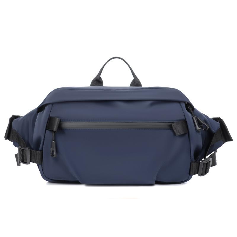New men's fanny pack, functional breast bag, simple and fashionable shoulder bag, sports fanny pack, large-capacity satchel bag, men's models