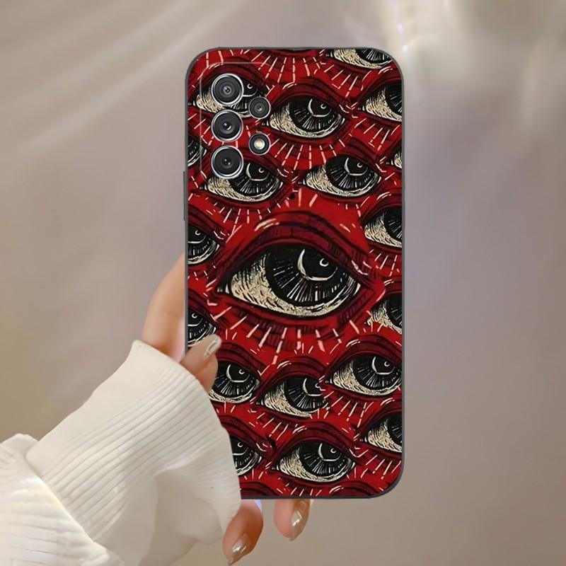 Scary Face Eyes Phone Case For Samsung A53 A52 A13 A73 A32 A51 A23 A22 A12 A02s A20e A40 A50 A21 A72 A70 Cover