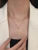 A zircon cross pendant necklace, a gift for friends, girlfriends, Christmas, Thanksgiving, Valentine's Day