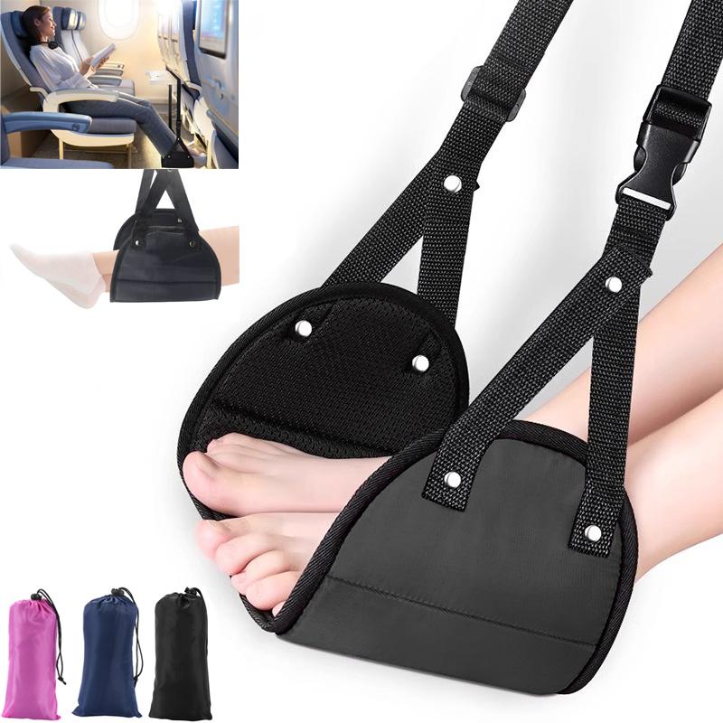 Compact Hammock Style Footrest with Adjustable Straps for Travel