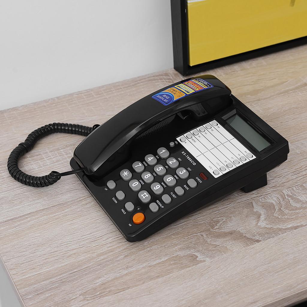 Corded Phone with Answering NaMachine, Buy a Landline Phone with an Elastic Cable Wall Table Telephone DTMF/  for Home Hotel