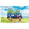Happy Camper Flag 152.4cm X 91.44cm, RV Camper Holiday Decorative Flag, 91.44x152.4cm Fun Printed Flag, Easy to Hang, Holiday Decoration Flag, Party F