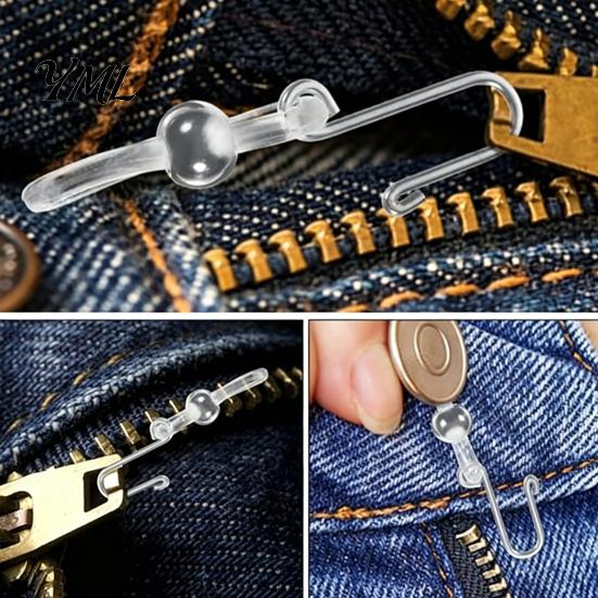Reusable Zipper Helper 5/10Pcs Jeans Holder Upper, Keep Up on Pants, Stopper Button Hook Keeper Clip for Pants and Skirt,