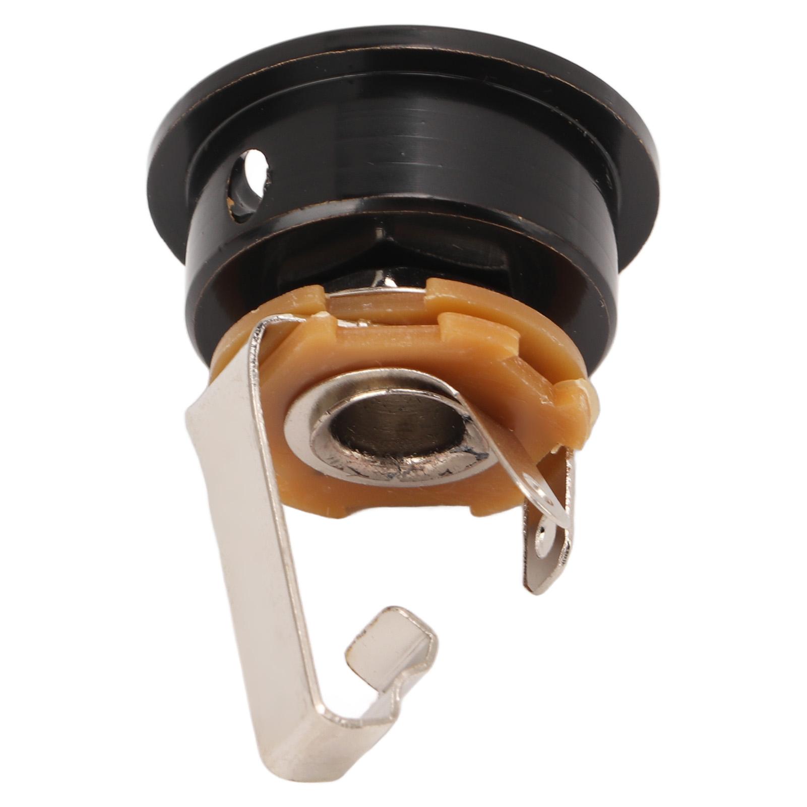 

Гитарный стерео выходной разъем утолщенный круглый чашеобразный металлический выходной разъем для электрогитары TL чёрный