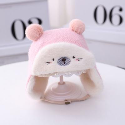 Baby Lei Feng Hut Herbst und Winter Säuglinge und Kleinkinder Niedlicher Reifenhut Winter Verdickung Warm Drei Monate Baby Ohrenschützer Mütze