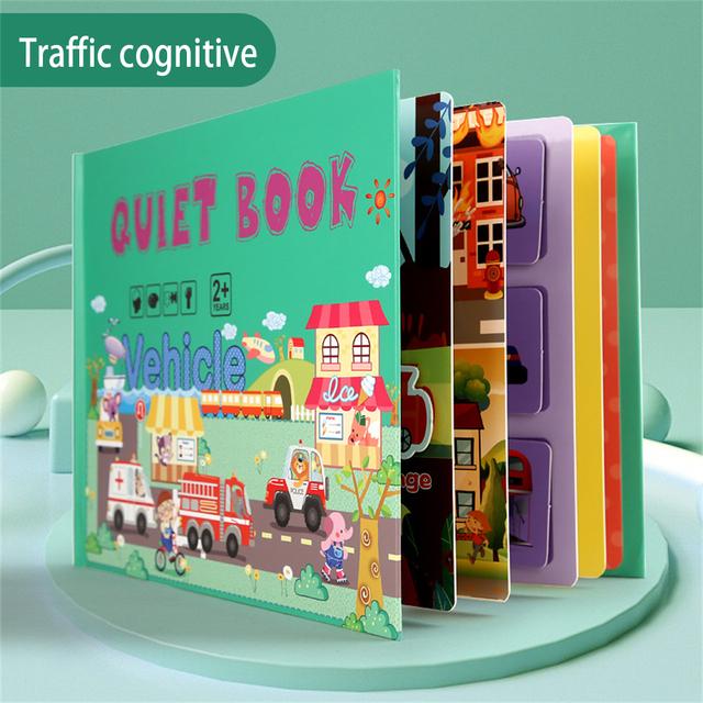 Quiet Book Sticker Puzzles Toy Baby Educational Montessori Early Education Children Cognitive Paste Matching Card Game Toy