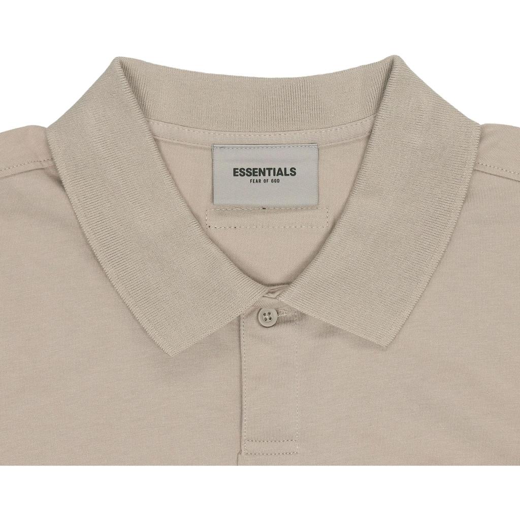 Fear of God Essentials Fall/Winter 2021 Short Sleeve Polo Unisex Tops String Tan FOG-FW21-593