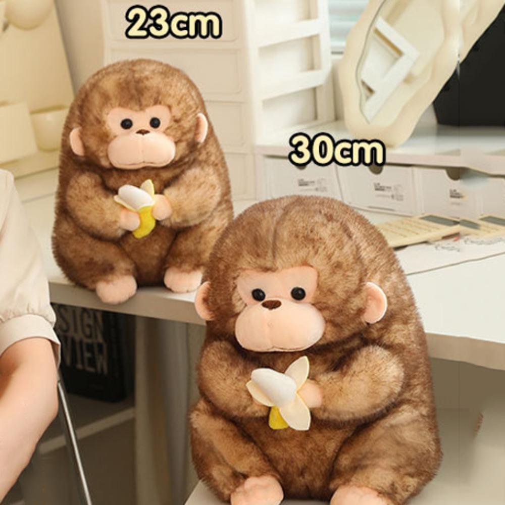 PP Cotton Banana Monkey Plush Toy Fluffy Banana Monkey Doll Funny Monkey Stuffed Doll  Kids Gift