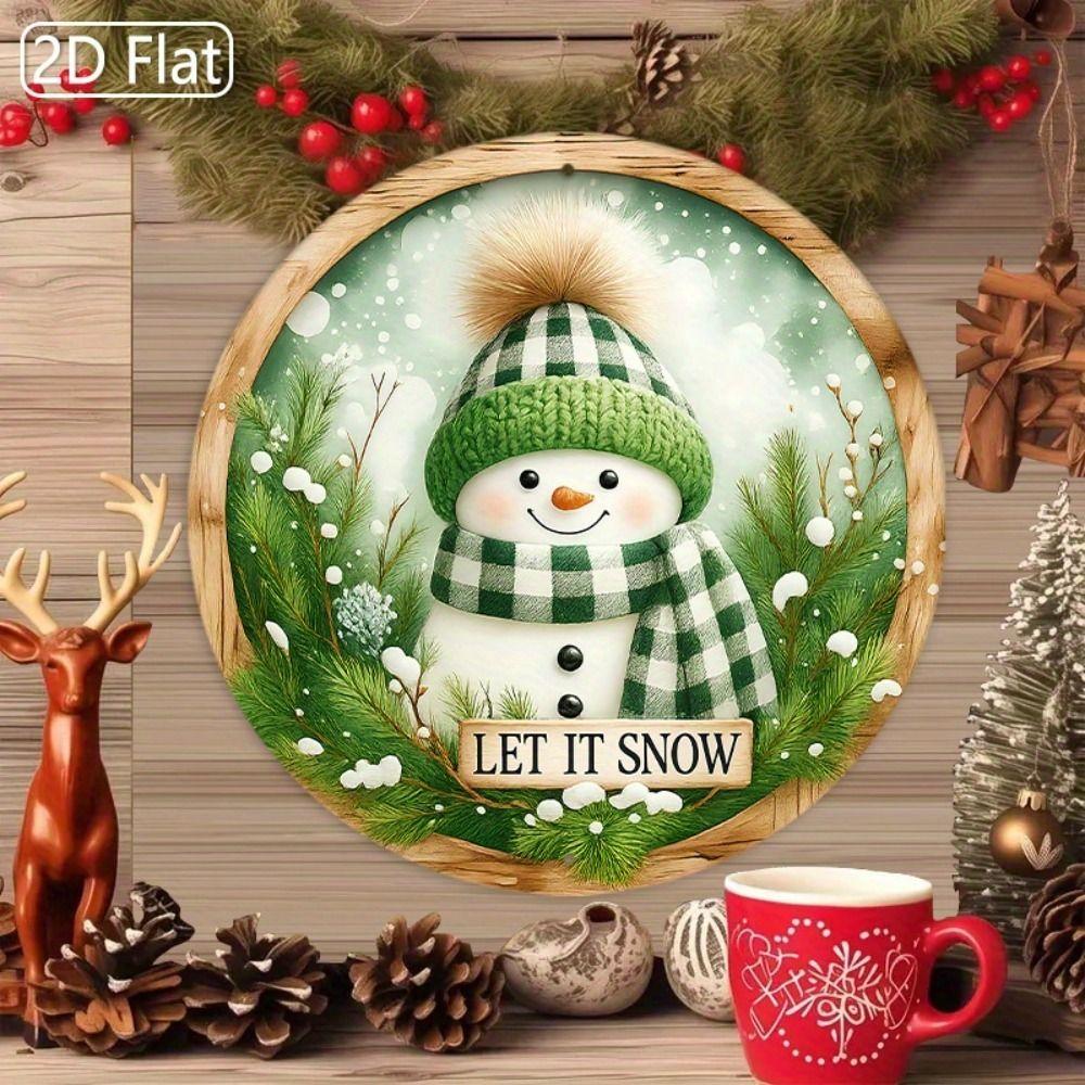 Vintage Metal Sign Blue Deer Merry Christmas Retro Tin Plate Wall Decor Home Holiday Gift 20 Cm
