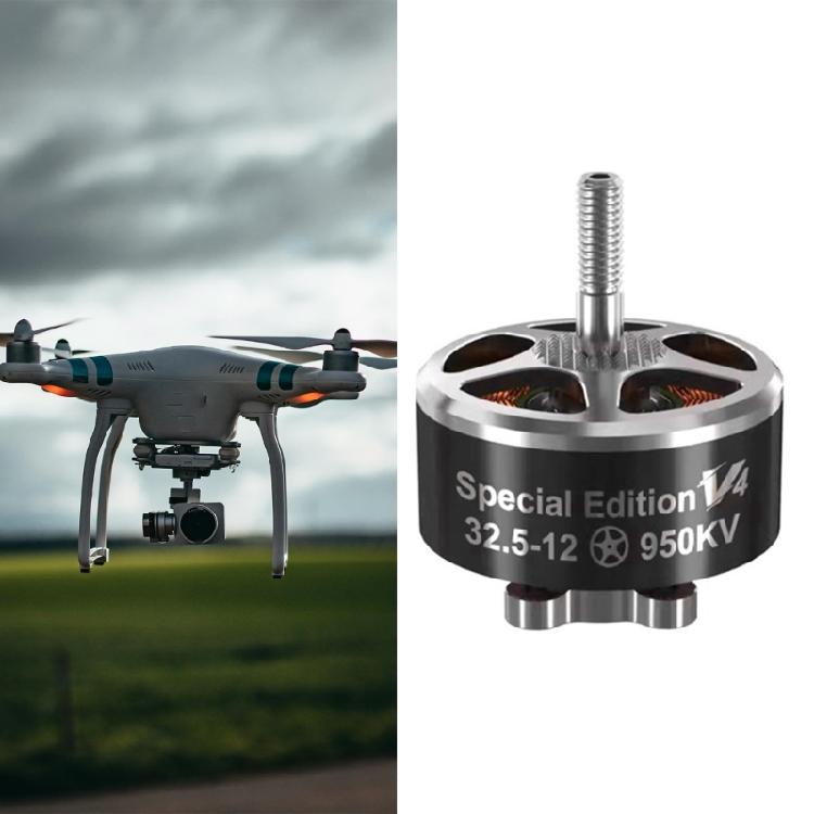 Aluminum Alloy FPV Motor 950KV for Compactly Drones Build Use, Brushless Power Component for Racing, Freestyle Flight, Installation and Motor Upgrades