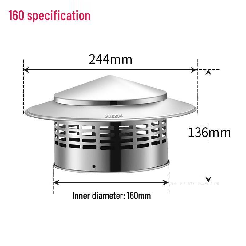 304 Stainless Steel Outdoor Chimney Cap