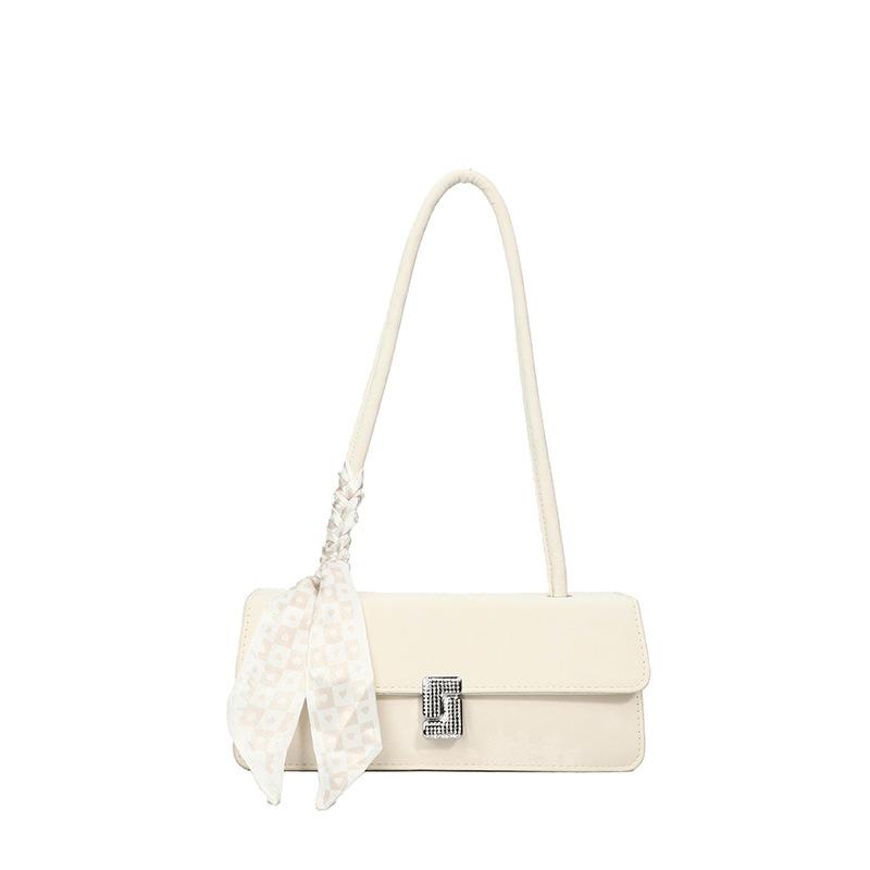 Gentle and fashionable silk scarf shoulder bag women's spring and summer new versatile ins underarm bag foreign small square bag women