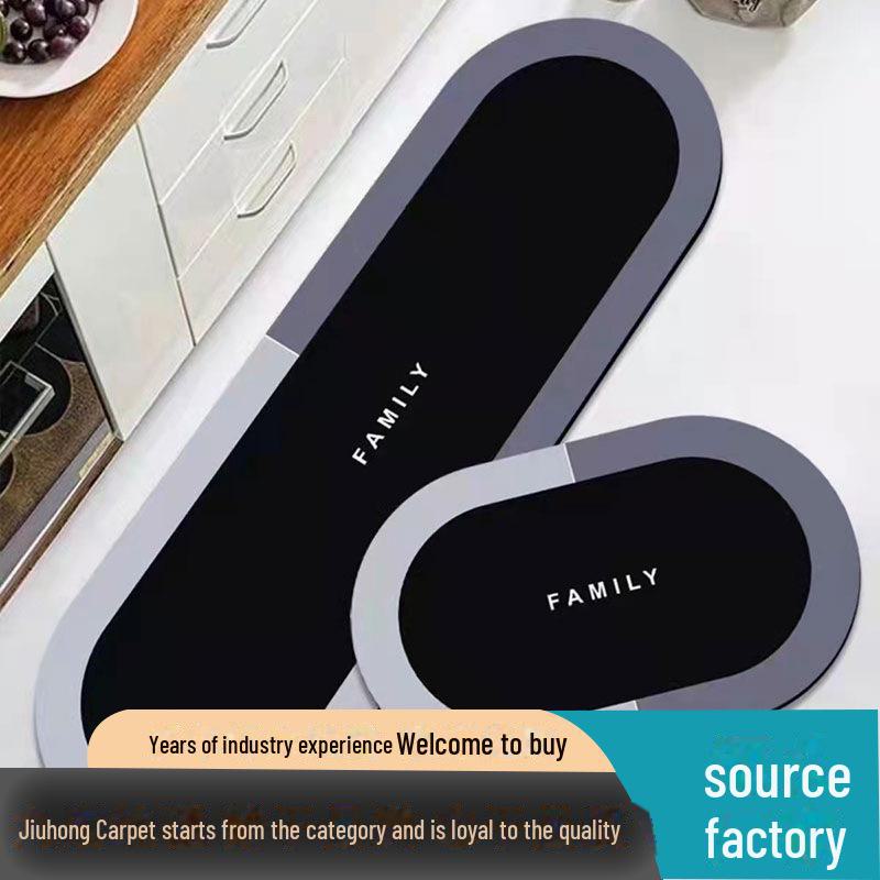 Washable Non-Slip Absorbent Floor Mats for Kitchen, Bathroom, and Bedroom