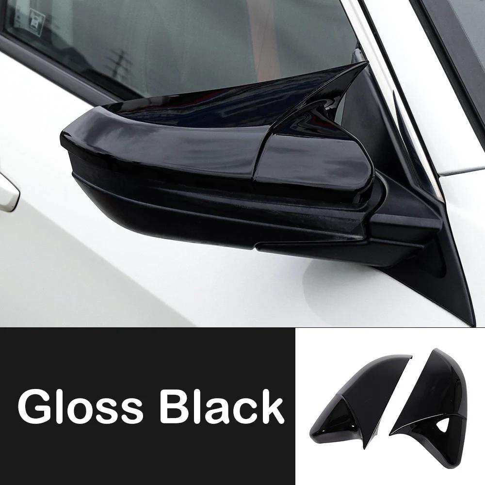 

For Honda Civic 10th 2016 2017 2018 Car Rearview Side Mirror Cover Wing Cap Exterior Door Housing Shell Trim Sticker Gloss Black