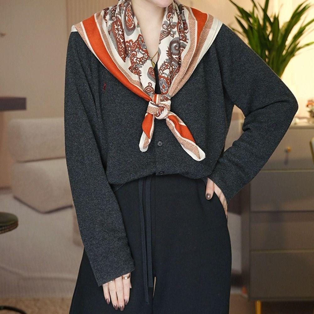 New Soft Scarf Windproof Head Wrap Shawl Bohemia Style Solid Color Sunscreen Headscarf Outdoor