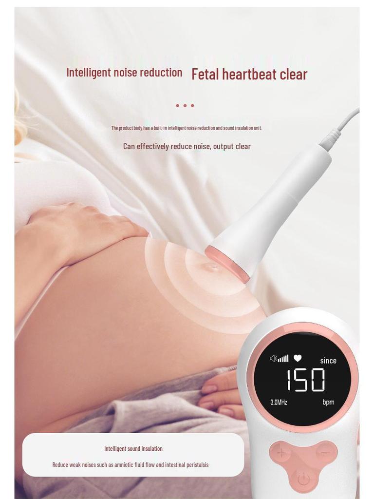 Portable Fetal Doppler Heartbeat Monitor for Pregnant Women