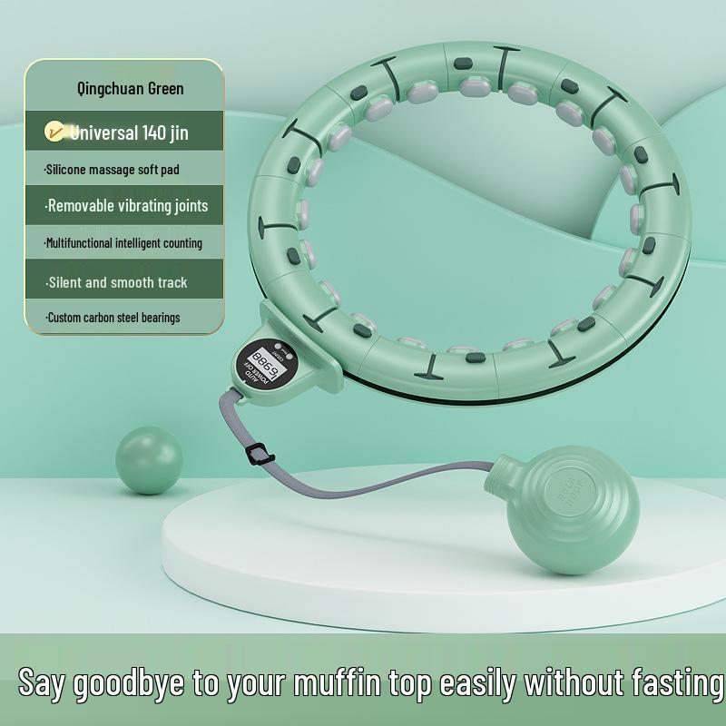 Weighted Hula Hoop for Slim Waist & Fat Burning - Adult Fitness Equipment