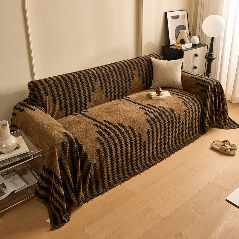 Home Sofa Cover Living Room Sofas Knitted Blanket Cover Furniture Cover Prevent Cat Scratch Blanket 3 Seater Sofa Cover Full Set