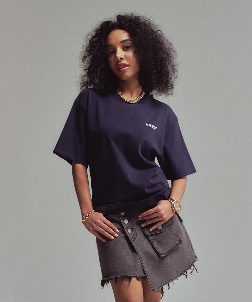 ERER [Un] Basic Logo T-Shirt Navy