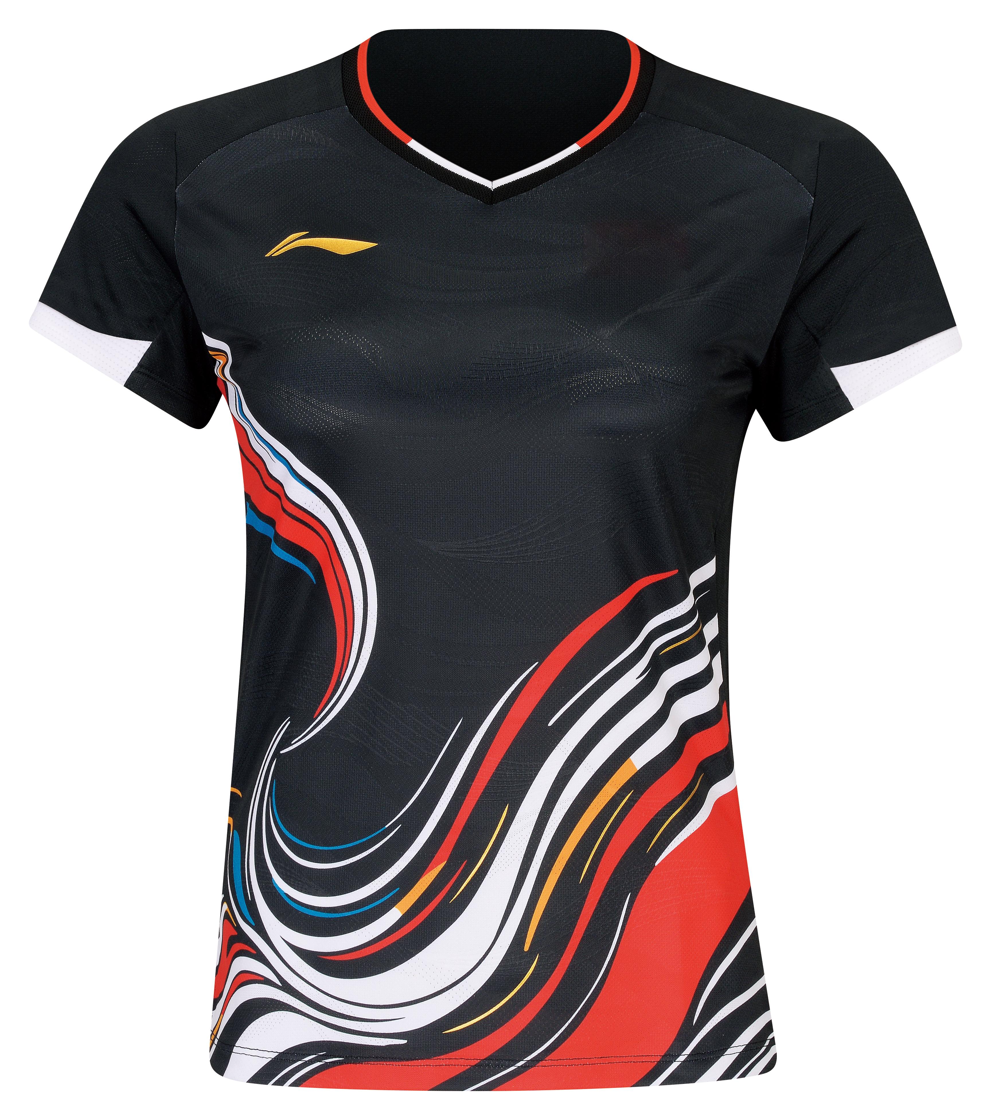 Li Ning Badminton Competition Collection Badminton Jersey Women s Black AAYW044-1 2XL